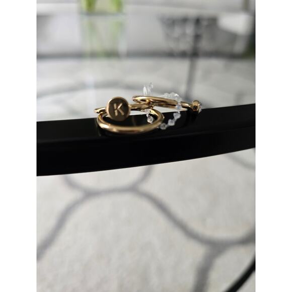Bansri Gold Initial K Ring Set Size 6 New - Picture 1 of 3